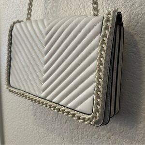 ALDO Greenwald Snow White Crossbody or Shoulder Bag, Chain Handle.